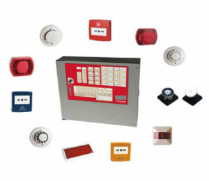 Varios sistemas de protección contra incendios, alarmas, detector de humo.